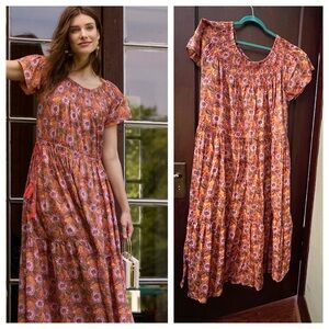 3X Printfresh Eyes on You Dress Orange